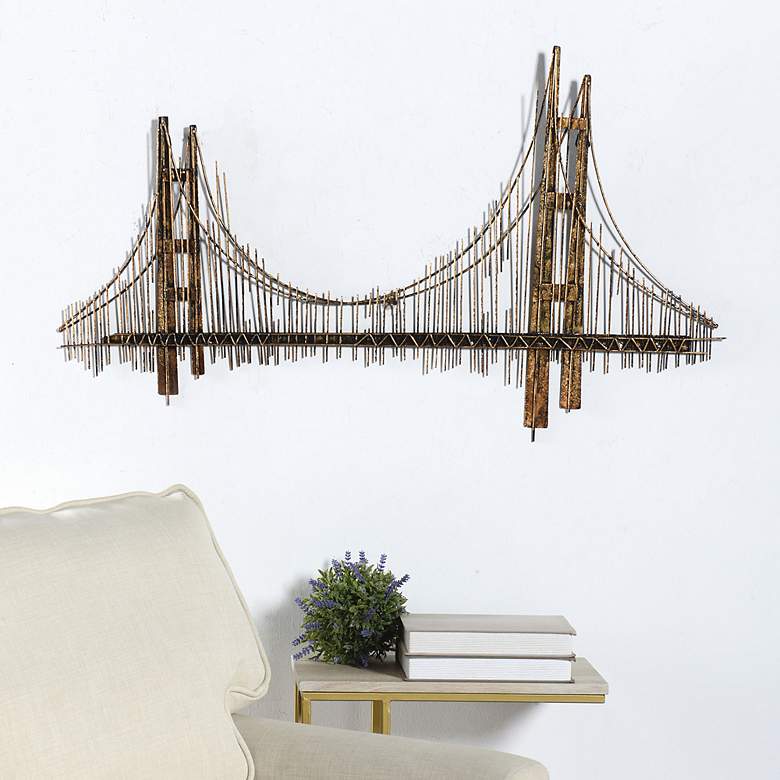 Image 1 Bridgeway 40"W x 23.6"H Metal Wall Art Sculpture