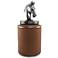 Bridled Brown and Silver Large Horse Pot