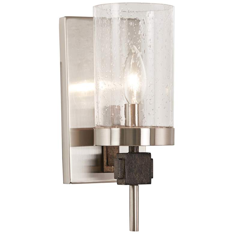 Image 1 Bridlewood 11 1/4" High Brushed Nickel Wall Sconce