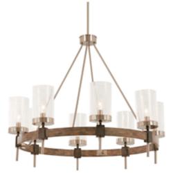 Bridlewood 32" Wide Nickel Stone Gray 8-Light Chandelier