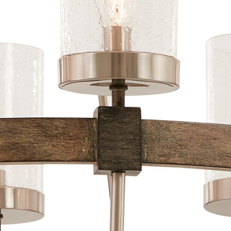 Image 6 Bridlewood 32" Wide Nickel Stone Gray 8-Light Chandelier more views