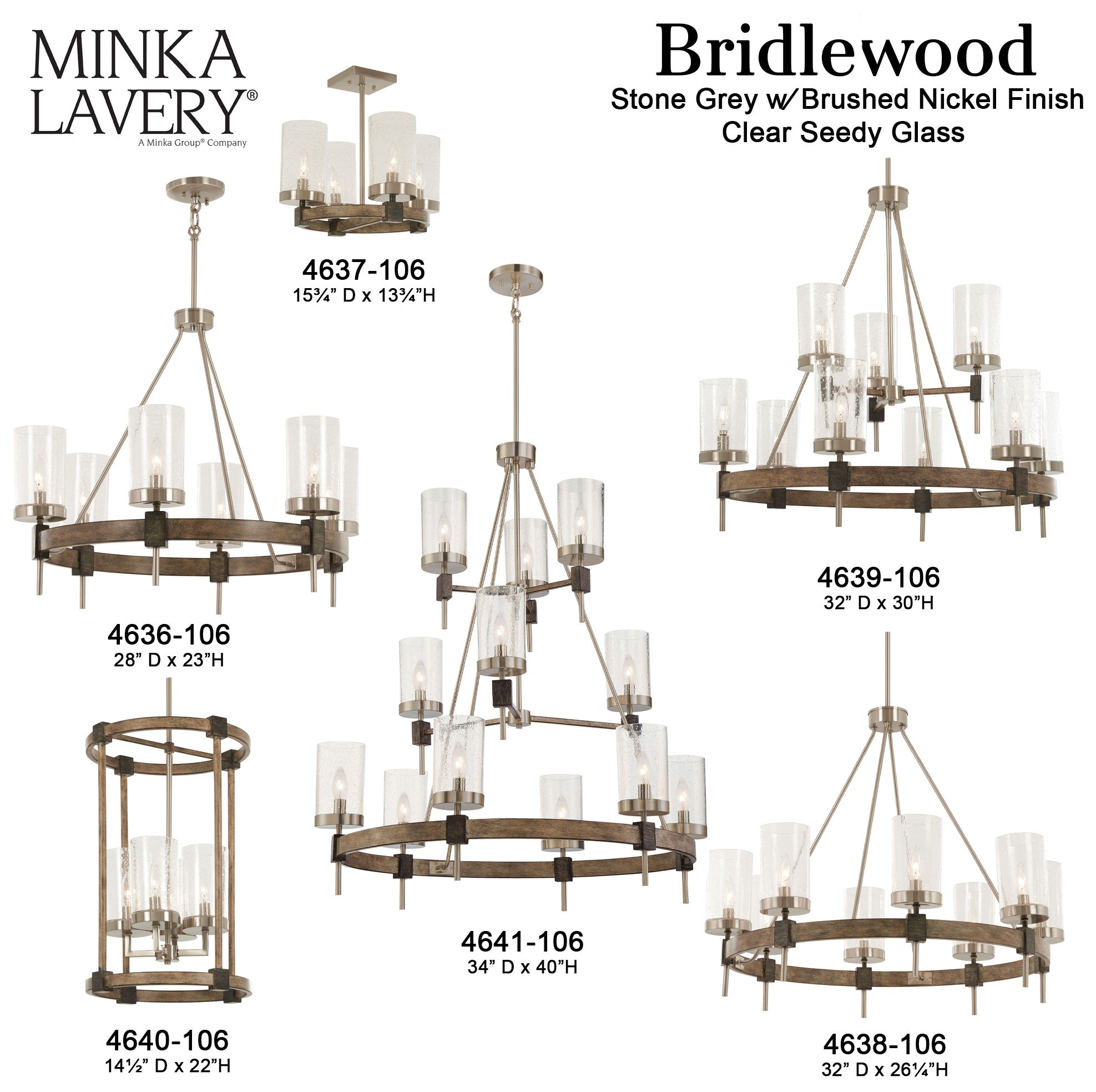 Image 4 Bridlewood 34"W Nickel and Stone Gray 12-Light Chandelier more views