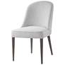 Brie Armless Chair, White, set of 2