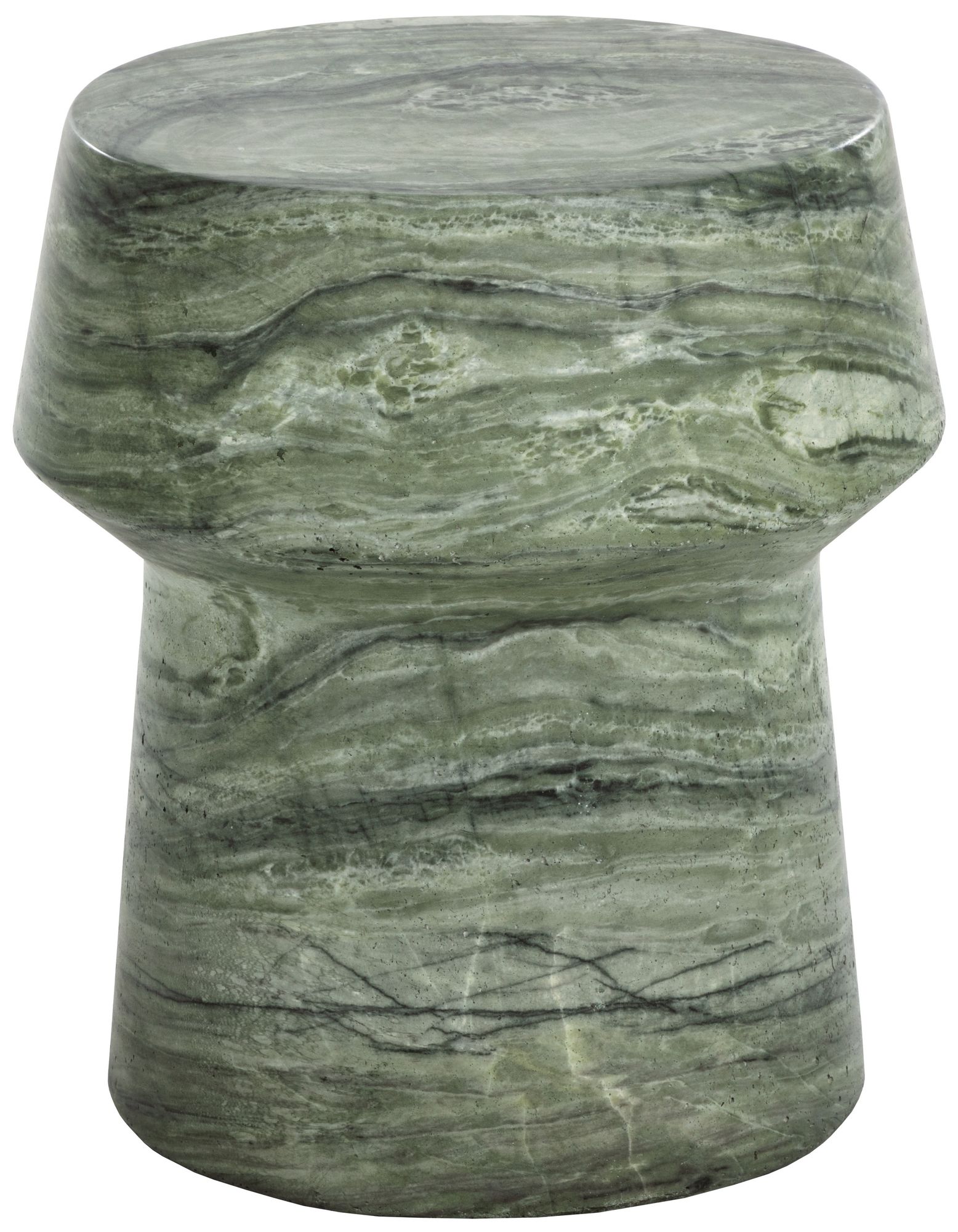 Image 3 Brie End Table - Marble Look - Sage more views