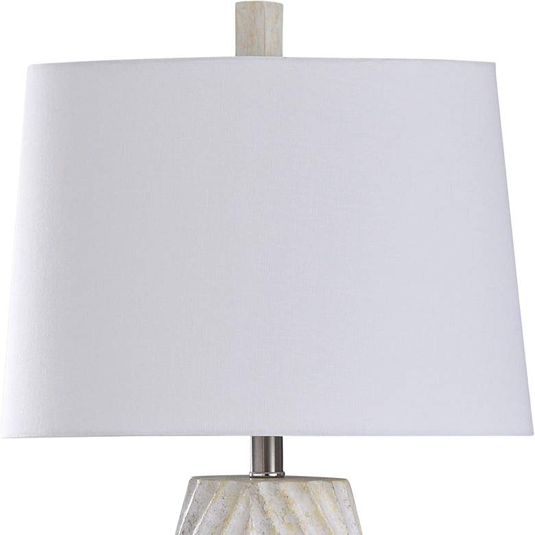 Image 2 Brie White Sand Painted Vase Table Lamp more views