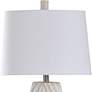 Brie White Sand Painted Vase Table Lamp