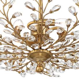 Image3 of Brielle 18 1/2" Wide 4-Light Brass Branch and Crystal Ceiling Light more views
