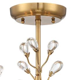 Image4 of Brielle 18 1/2" Wide 4-Light Brass Branch and Crystal Ceiling Light more views