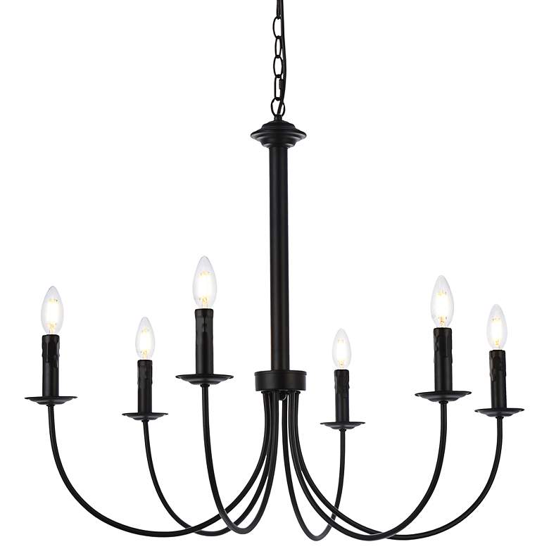 Image 2 Brielle 6 Lts Pendant In Black