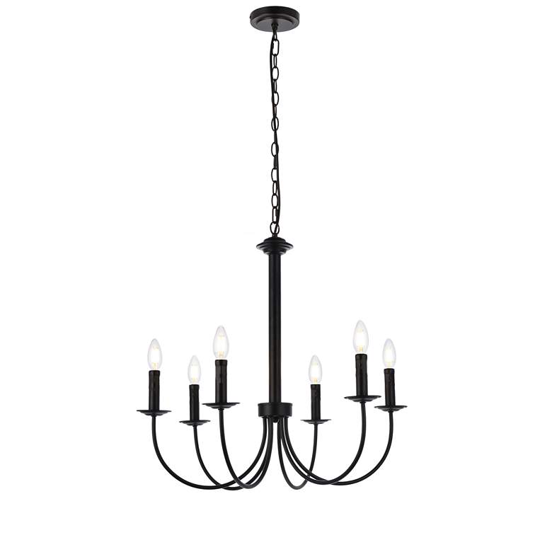 Image 1 Brielle 6 Lts Pendant In Black