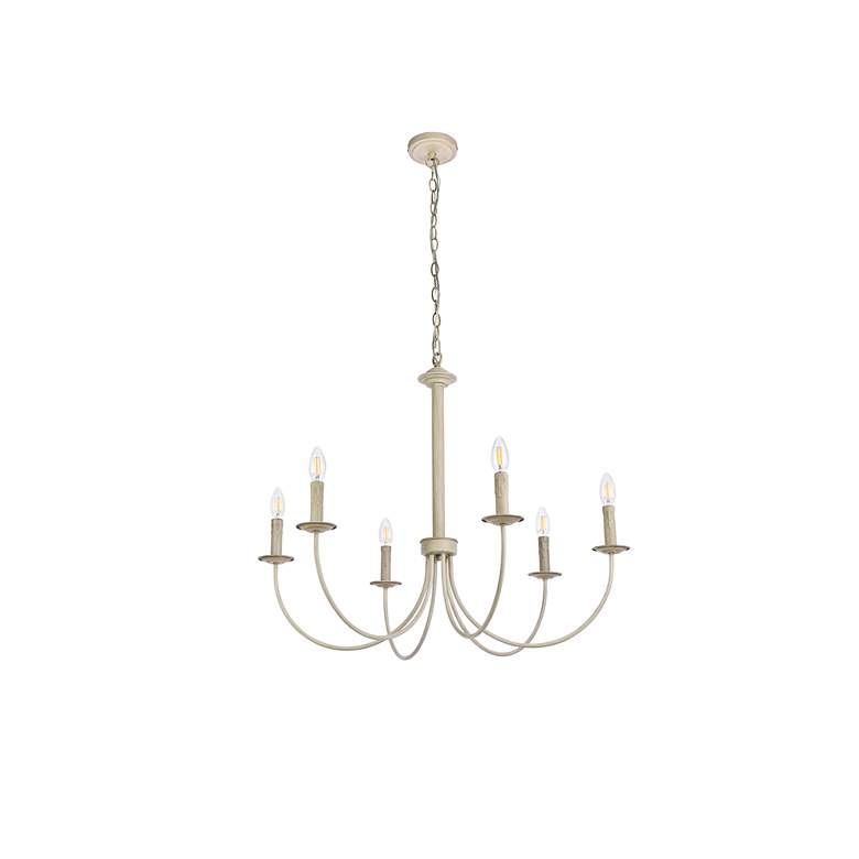 Image 7 Brielle 6 Lts Pendant In Weathered Dove more views