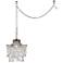 Brielle Antique Brass 12" Wide Crystal Plug-In Swag Pendant