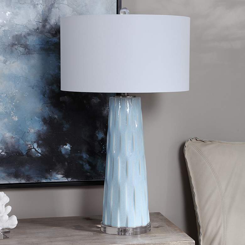 Image 1 Brienne Powder Blue Table Lamp