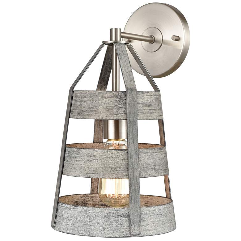 Image 1 Brigantine 14" High 1-Light Sconce - Weathered Driftwood