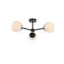 4_Briggs 26" Flush Mount In Black With White Shade more views