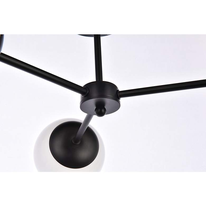 Image 5 Briggs 26" Flush Mount In Black With White Shade more views