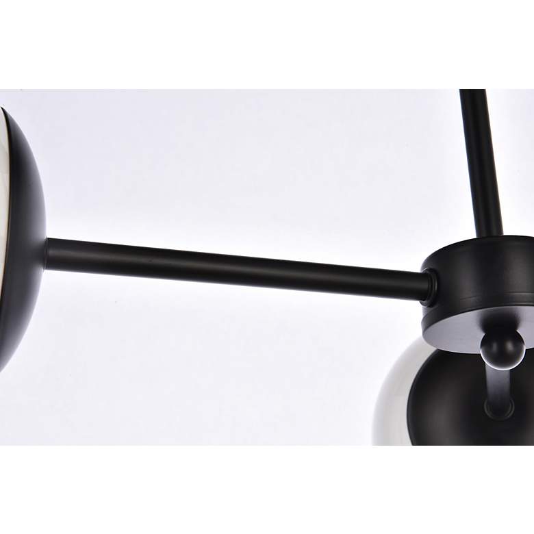 Image 7 Briggs 26" Flush Mount In Black With White Shade more views