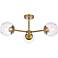 Briggs 26" Flush Mount In Brass With Clear Shade