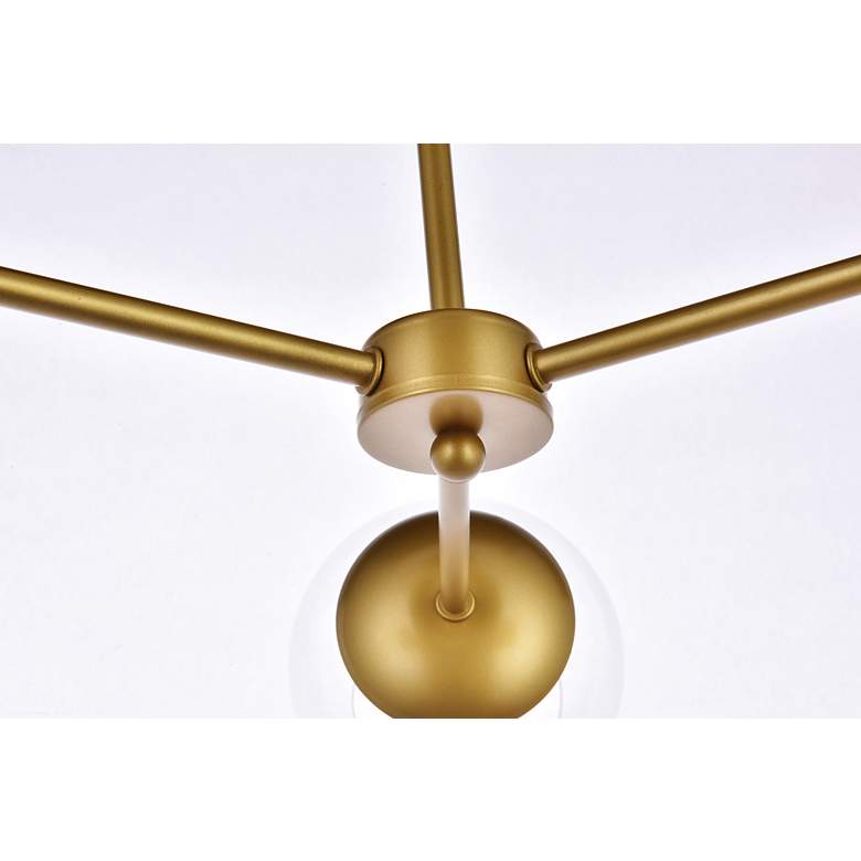 Image 5 Briggs 26" Flush Mount In Brass With Clear Shade more views