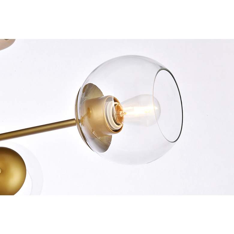 Image 6 Briggs 26" Flush Mount In Brass With Clear Shade more views