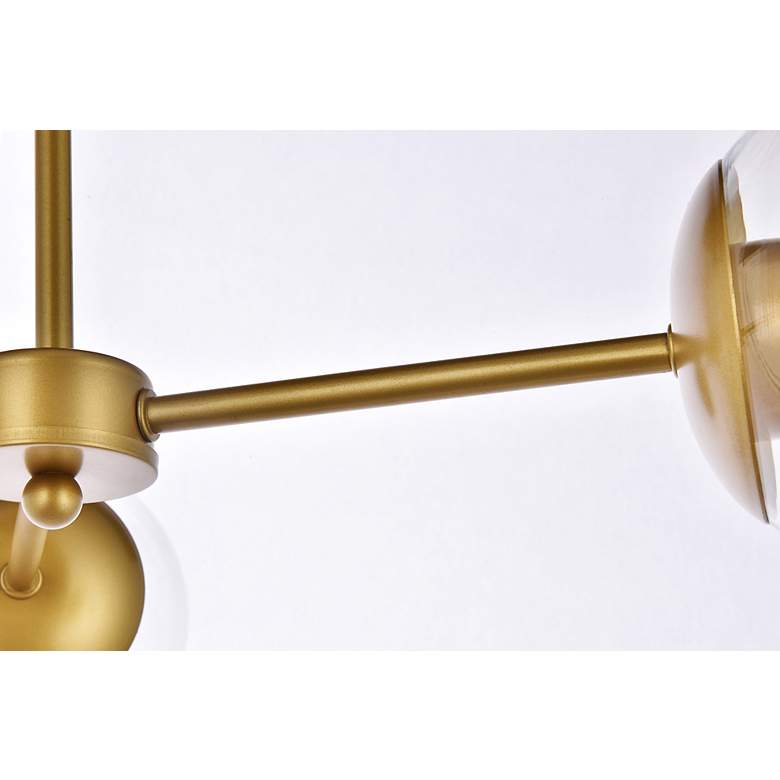 Image 7 Briggs 26" Flush Mount In Brass With Clear Shade more views