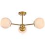Thumbnail2 of Briggs 26" Flush Mount In Brass With White Shade