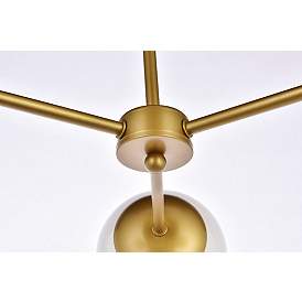 Image5 of Briggs 26" Flush Mount In Brass With White Shade more views
