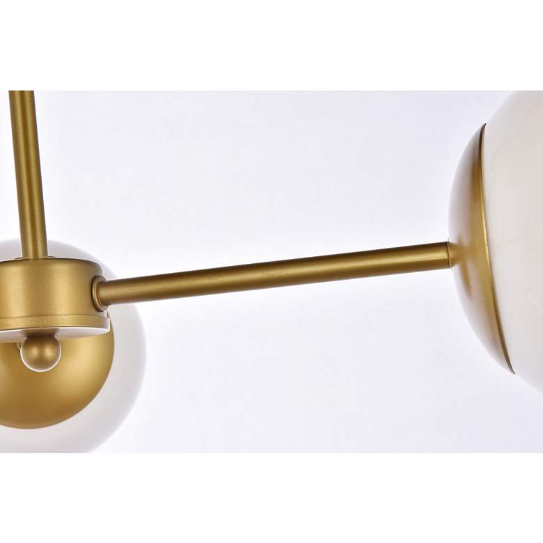 Image 7 Briggs 26" Flush Mount In Brass With White Shade more views