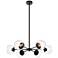 Briggs 30" Pendant In Black With Clear Shade