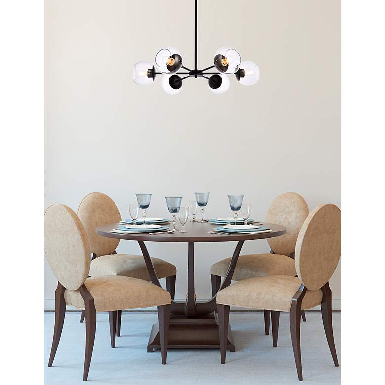 Image 3 Briggs 30" Pendant In Black With Clear Shade more views
