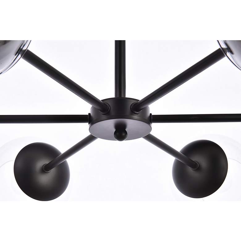 Image 5 Briggs 30" Pendant In Black With Clear Shade more views