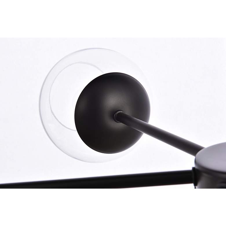 Image 6 Briggs 30" Pendant In Black With Clear Shade more views