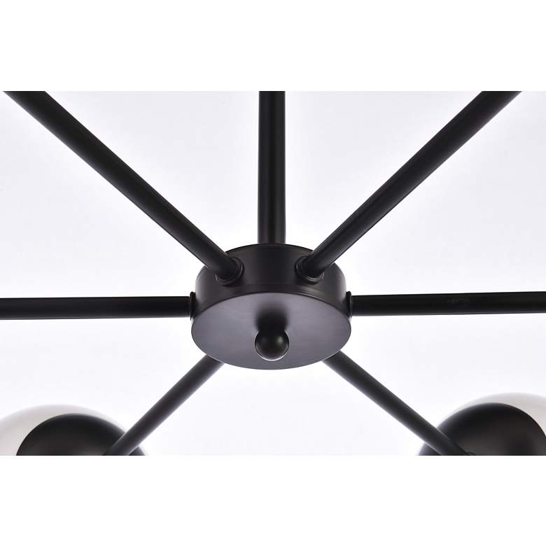 Image 5 Briggs 30" Pendant In Black With White Shade more views