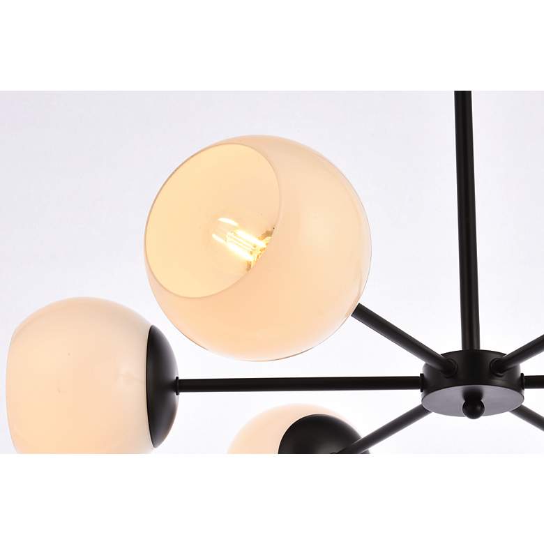 Image 6 Briggs 30" Pendant In Black With White Shade more views