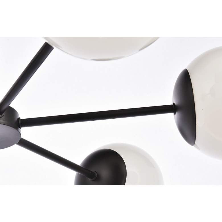 Image 7 Briggs 30" Pendant In Black With White Shade more views