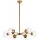Briggs 30" Pendant In Brass With Clear Shade