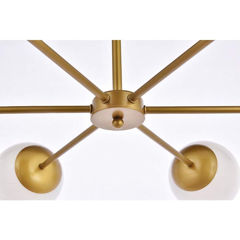 Image 5 Briggs 30" Pendant In Brass With White Shade more views