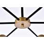 6_Briggs 30" Wide Black Brass Iron 6-Light Globe Pendant more views