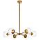 Briggs 30" Wide Brass 6-Light Chandelier