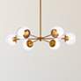 1_Briggs 30" Wide Brass 6-Light Chandelier