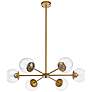 3_Briggs 30" Wide Brass 6-Light Chandelier more views