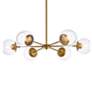 4_Briggs 30" Wide Brass 6-Light Chandelier more views