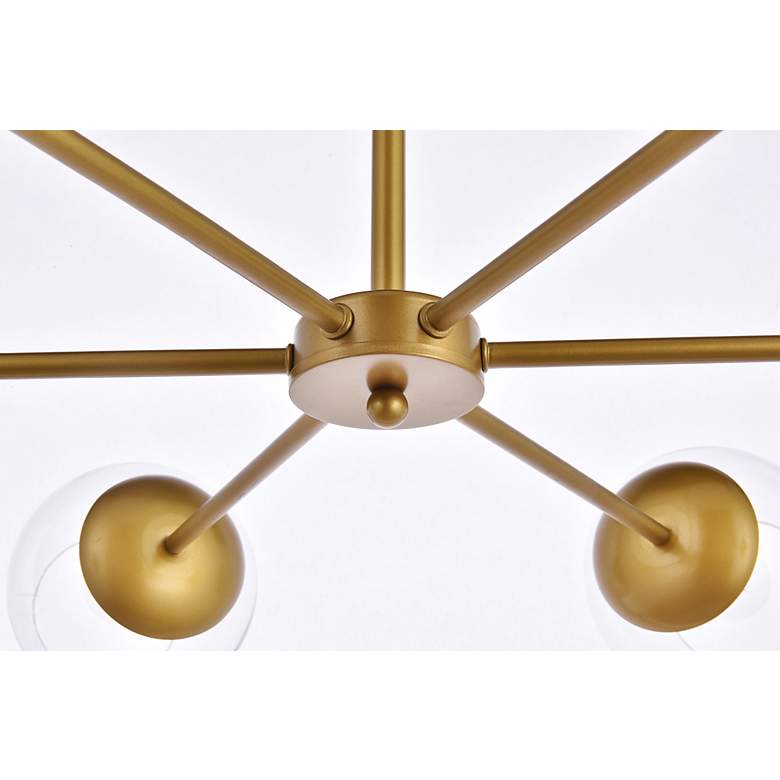 Image 5 Briggs 30" Wide Brass 6-Light Chandelier more views