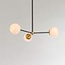1_Briggs 32" Pendant In Black And Brass With White Shade