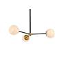 4_Briggs 32" Pendant In Black And Brass With White Shade more views