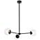Briggs 32" Pendant In Black With Clear Shade