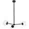Briggs 32" Pendant In Black With Clear Shade