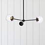 1_Briggs 32" Pendant In Black With Clear Shade