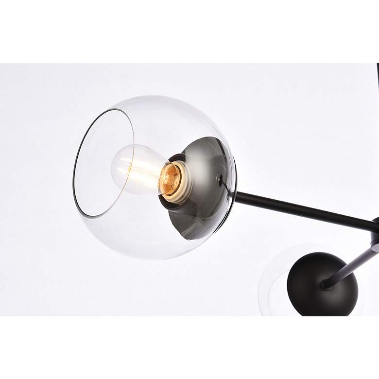 Image 6 Briggs 32" Pendant In Black With Clear Shade more views