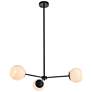 Briggs 32" Pendant In Black With White Shade